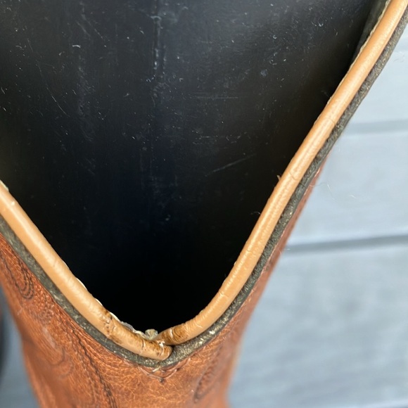 Durango Men Pull-on Western Leather Boot 12” Brown Size 10.5 - Picture 14 of 17